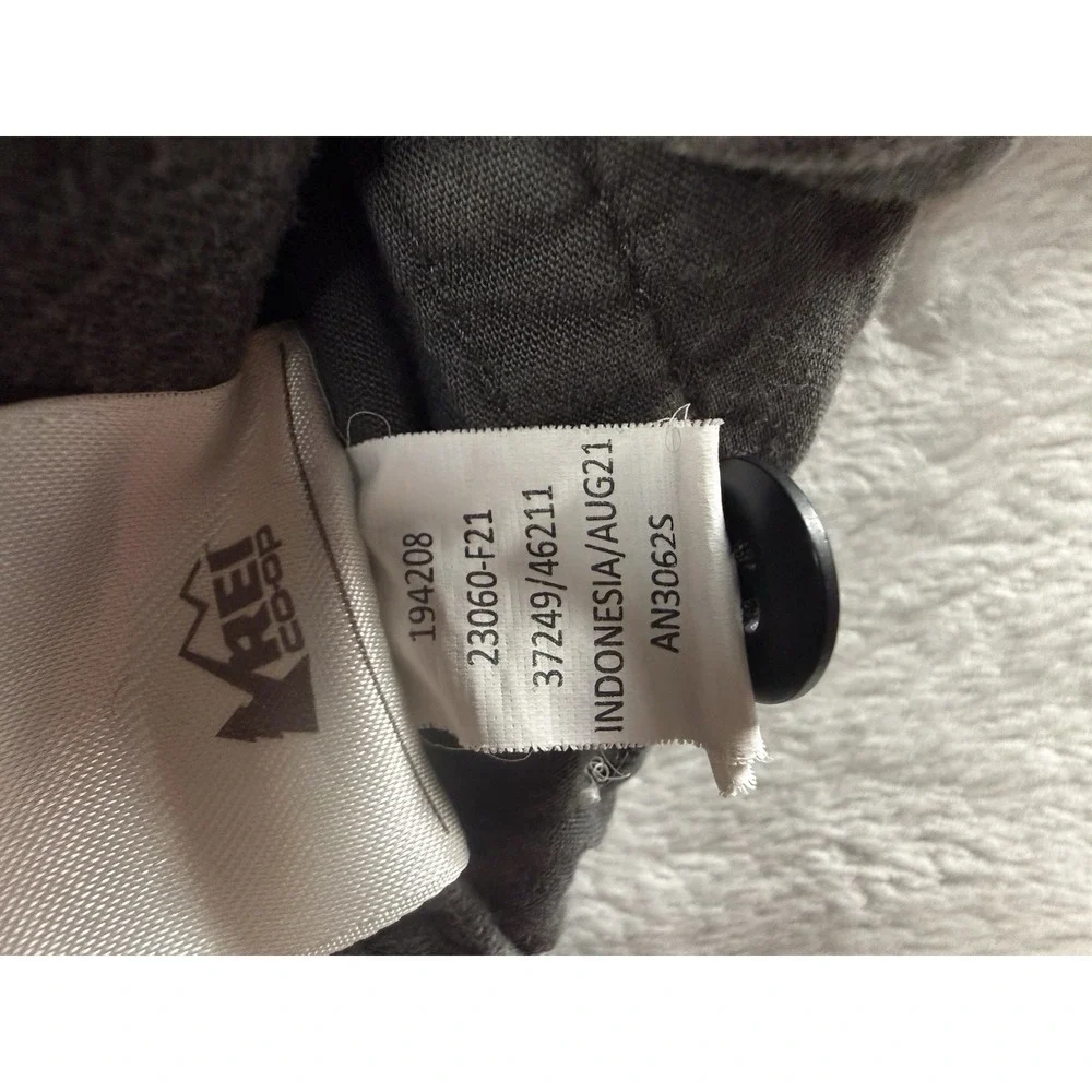 REI Co-op Organic Cotton Utility Shirt Shacket Men's Med Washed Charcoal